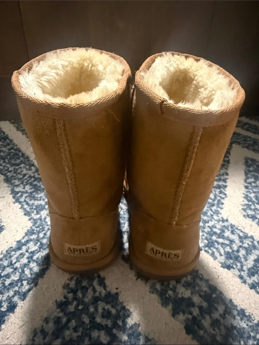 Chestnut Faux Shearling Winter Boots
